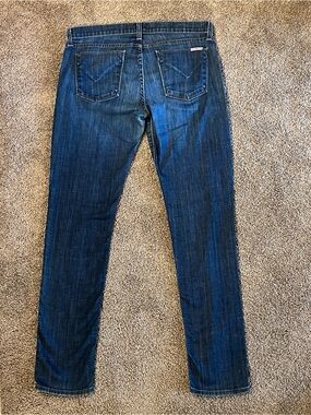 Hudson Dark Indigo Straight Fitted Jeans - Navy